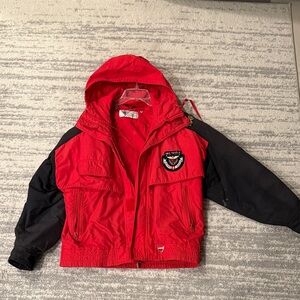 Vintage 90’s TYROLIA red puffer backcountry ski jacket